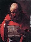 Georges De La Tour Canvas Paintings - Saint Jerome Reading